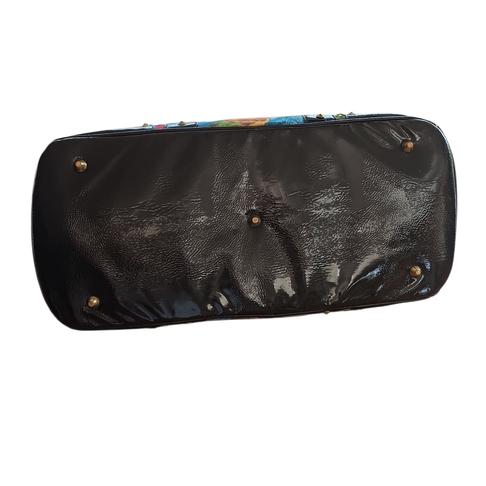 Betsey Johnson Floral Blue and Black Shoulder Bag - Picture 3 of 9